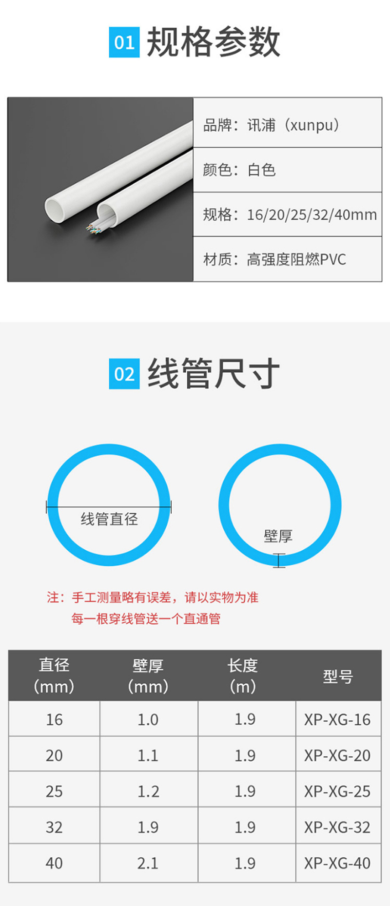 訊浦 pvc穿線管 絕緣阻燃 耐腐蝕 1.9米/根_http://www.oann34.cn_所有產(chǎn)品_第8張