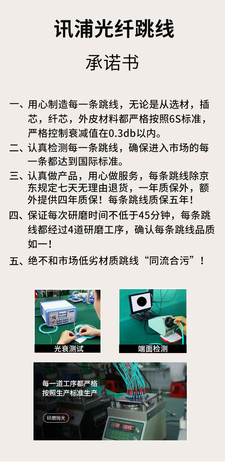 訊浦 單模單芯光纖跳線 尾纖 跳纖（FC-FC，Φ3.0，9/125），低煙無鹵外被 0.5-30米多種長(zhǎng)度規(guī)格可定制_http://www.oann34.cn_所有產(chǎn)品_第2張