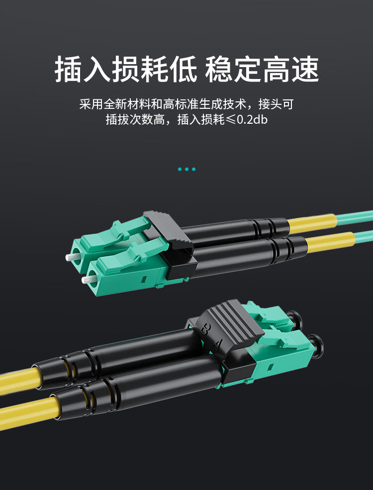 訊浦 萬兆多模光纖跳線 OM3-150雙芯 LC-LC雙UPC接頭50/125um 低煙無鹵跳線 1.5米~15米_http://www.oann34.cn_光纖跳線_第4張
