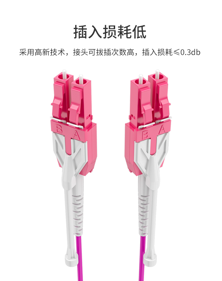 訊浦 萬兆多模光纖跳線LC-LC OM4一管雙芯拉桿推拉式尾纖3米~5米_http://www.oann34.cn_所有產(chǎn)品_第6張