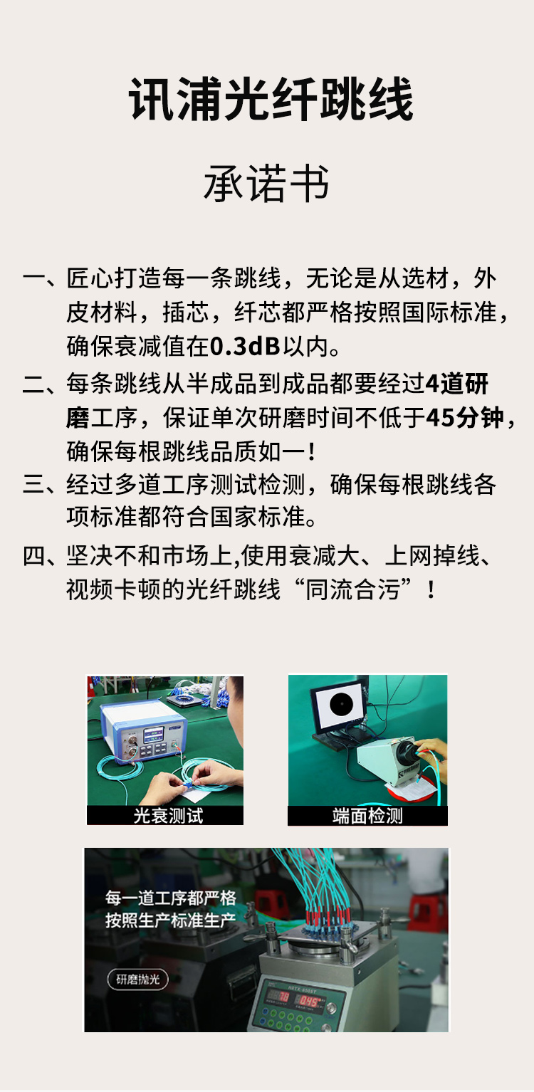 訊浦電信工程級(jí)光纖跳線萬兆多模OM3 MPO-MPO母頭多模12芯 40/100G模塊用MPO分支光纖線 3米~30米_http://www.oann34.cn_所有產(chǎn)品_第2張
