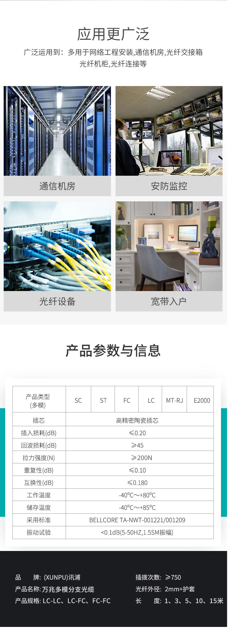 訊浦 分支光纜 OM3萬兆多模LC-LC頭分支光纜 4芯-48芯  定制商品 具體請聯(lián)系客服_http://www.oann34.cn_所有產(chǎn)品_第3張