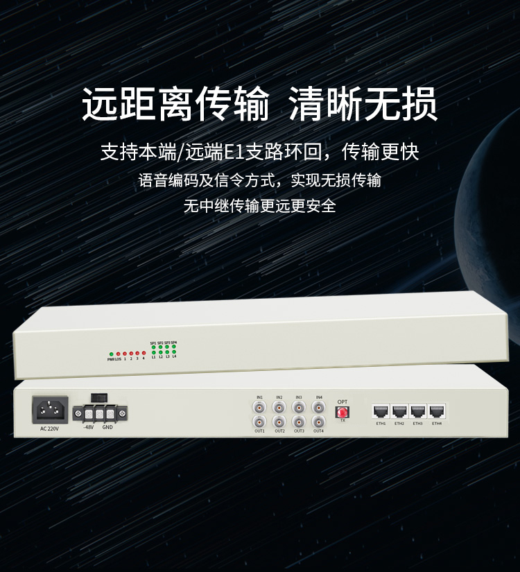 PDH光端機(jī) 4E1+4個(gè)百兆共享網(wǎng)口 4路2M機(jī)架式 單模單纖FC接口 20公里1對(duì) XN-4E1-4F-FC_http://www.oann34.cn_所有產(chǎn)品_第5張